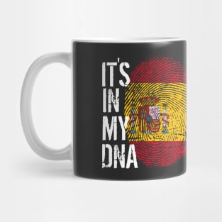 Spain Flag Fingerprint My Story DNA Spanish Mug